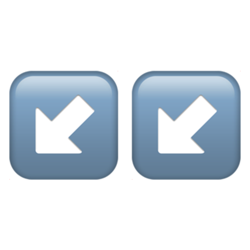 ↙↙ Emoji Domain iOS rendering